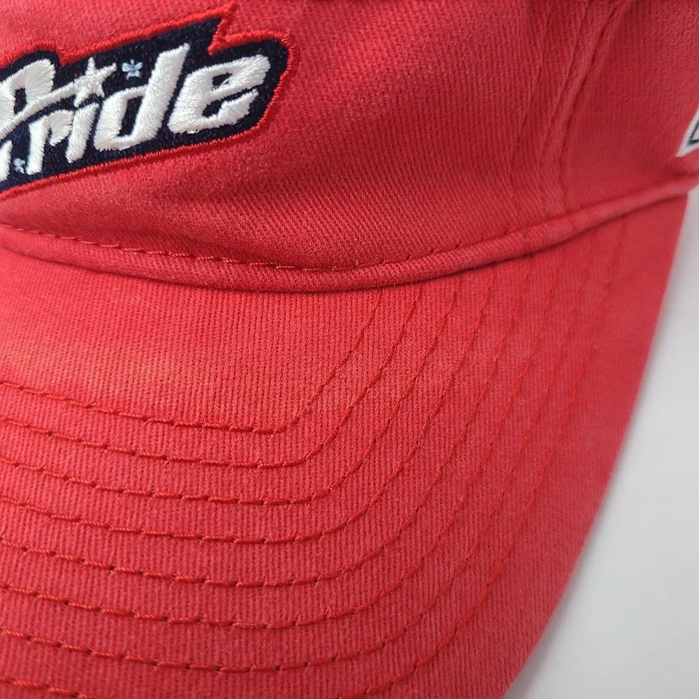 Youth USSSA Pride Visor Hat Adjustable The Game Red NPF Logo Softball Fast Pitch